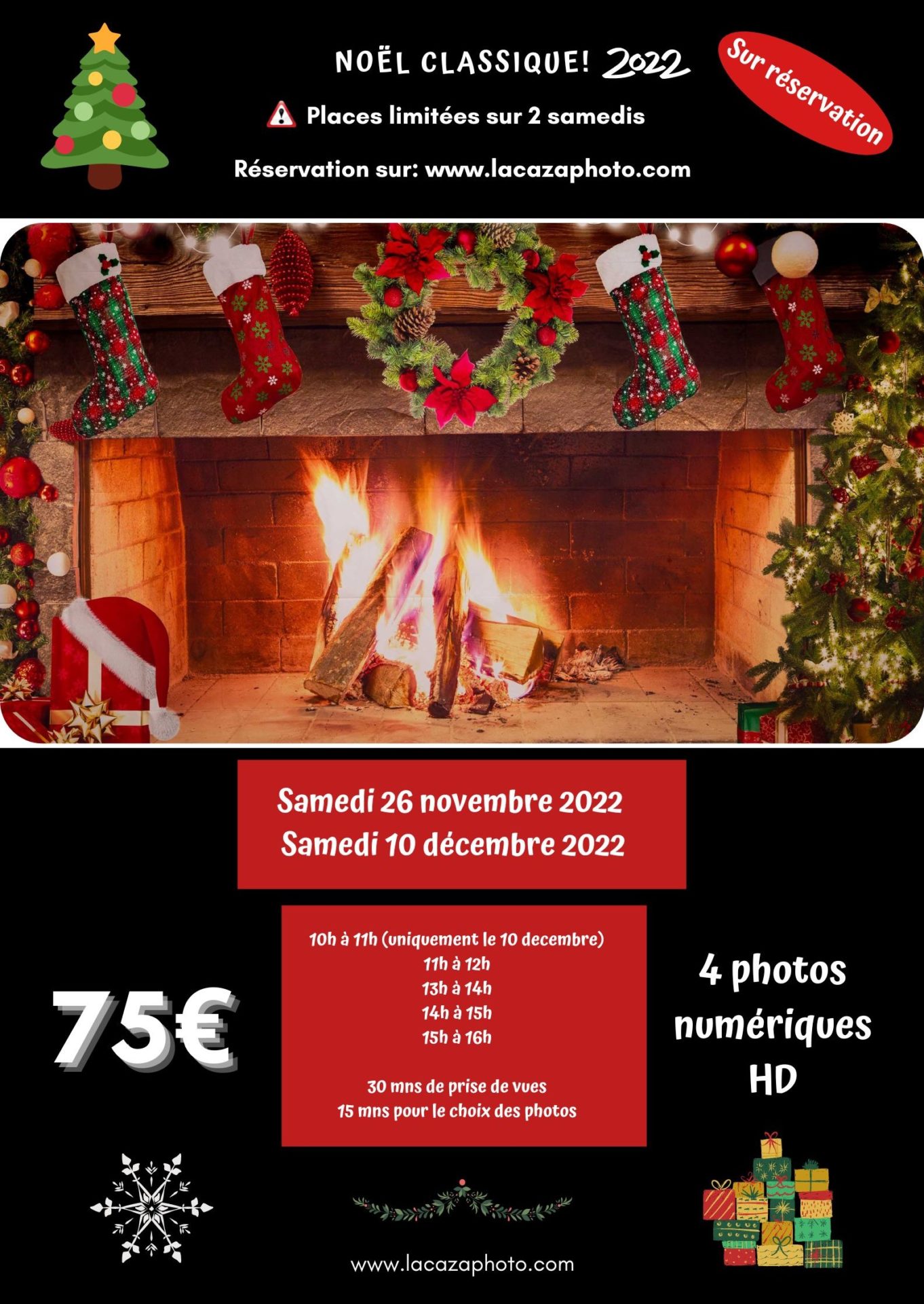 Séances photos Noël 2022 - Classique - Haute-savoie - Genève - Minzier